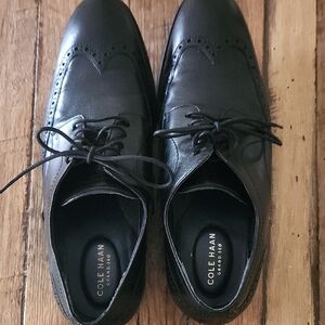 Cole Haan Black Leather Oxford Shoes